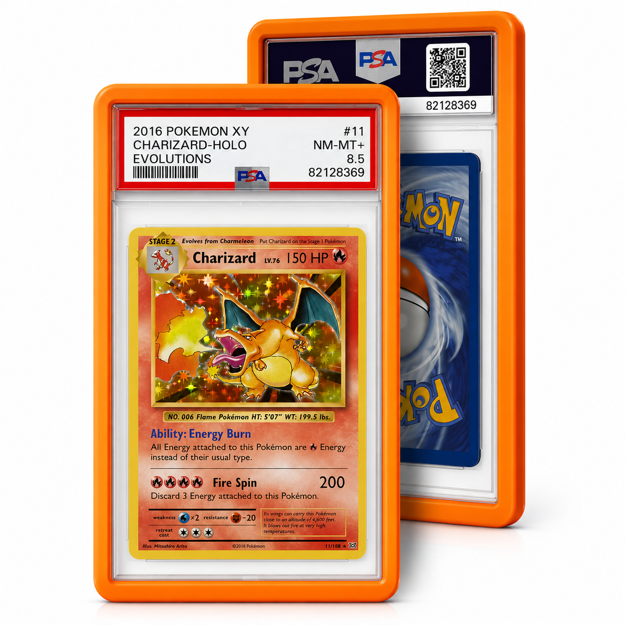 - Protection carte gradée PSA bumper case orange tropical

- Bumper case antichoc pour slab PSA coloris bleu givré