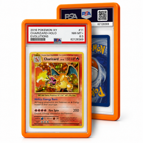 - Protection carte gradée PSA bumper case orange tropical

- Bumper case antichoc pour slab PSA coloris bleu givré